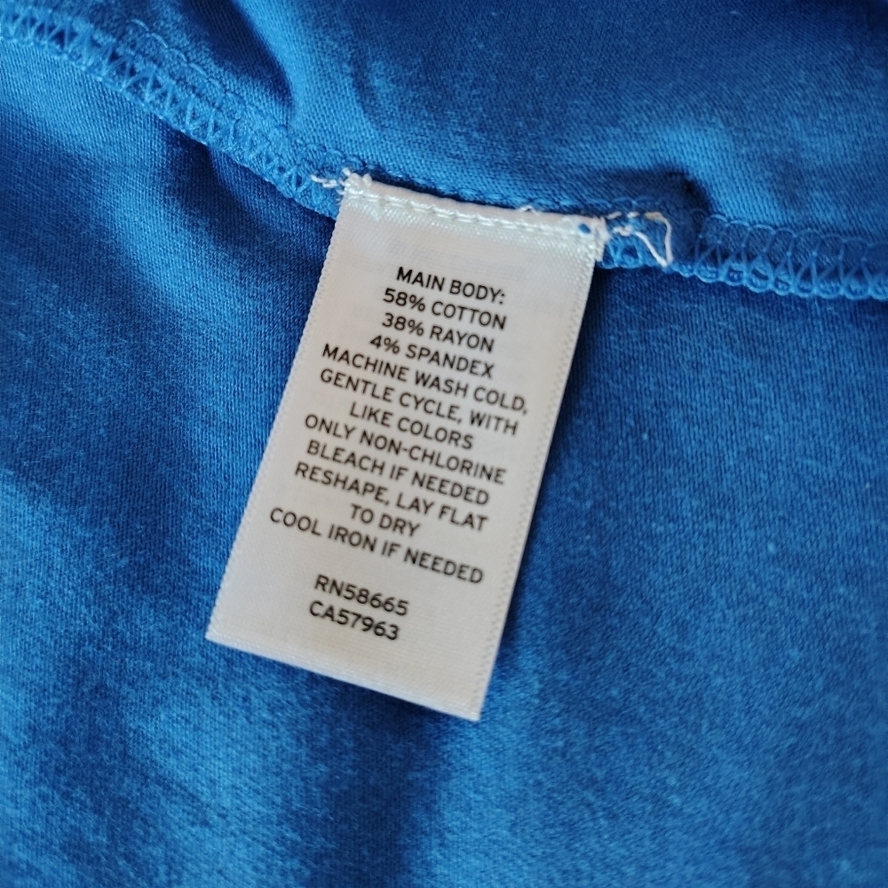 Carlson V-Neck T-Shirt Dress Blue Marmara L - Picture 7 of 10